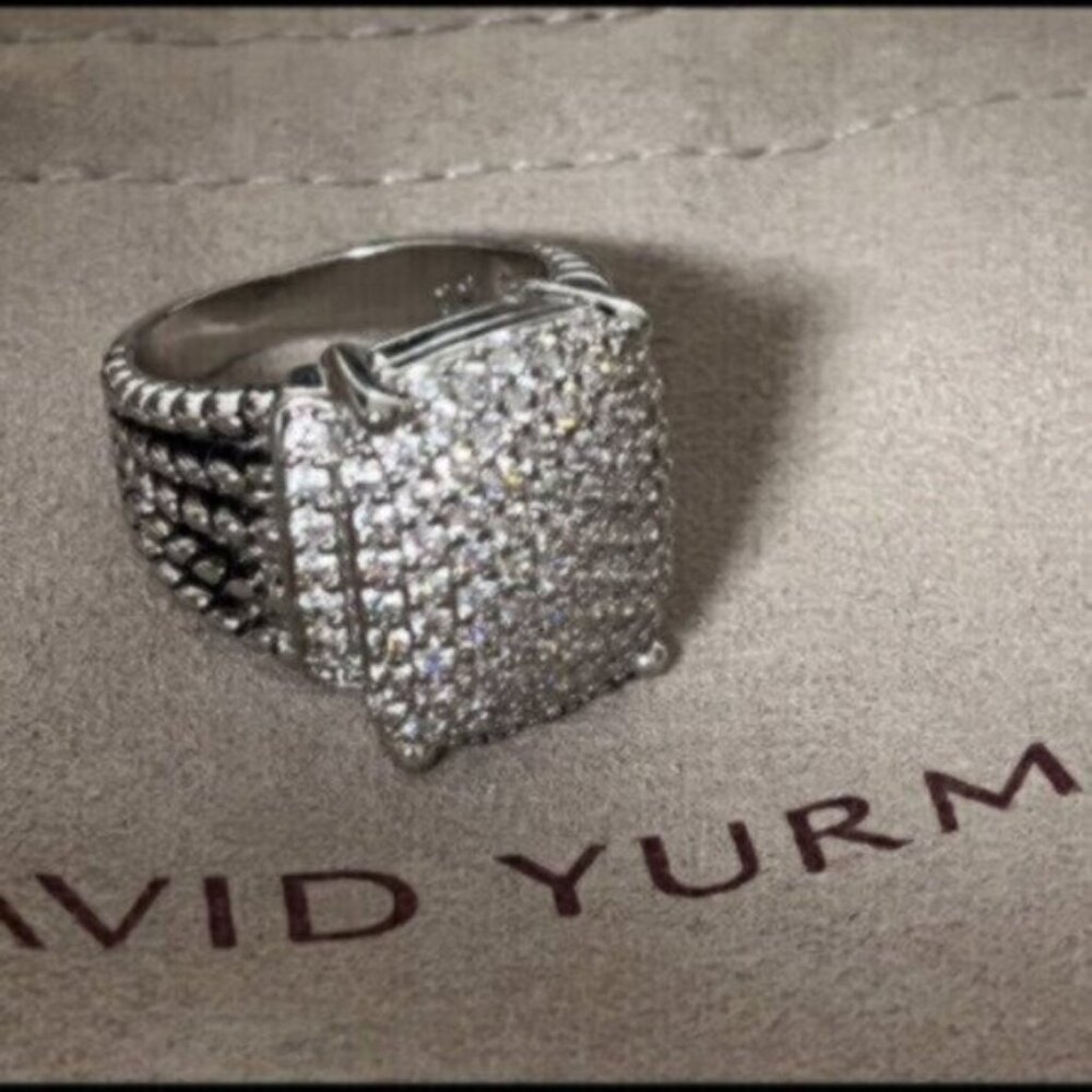 Ḑavid Yụrman Diamond Wheaton ring 20x16 sz7